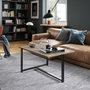 Hanah Home Merideths Mesa de Centro Industrial Nogal y Negro